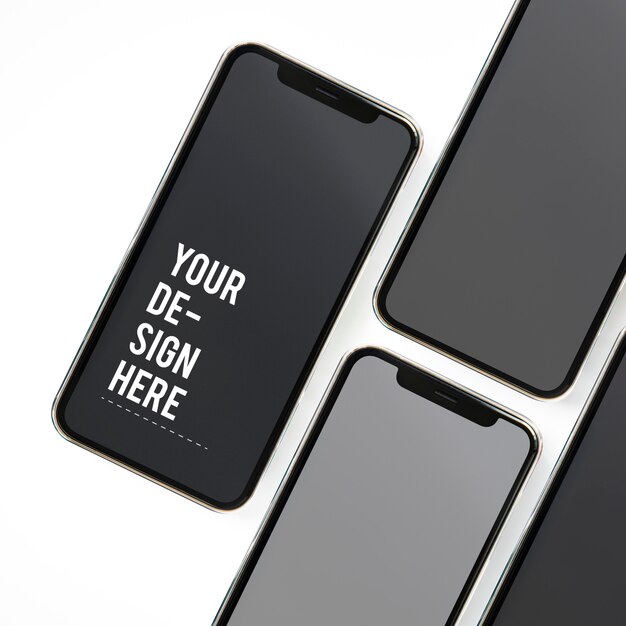 PSD premium mobile phone screen mockup template