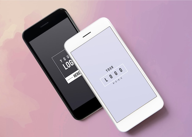 Premium mobile phone screen mockup template