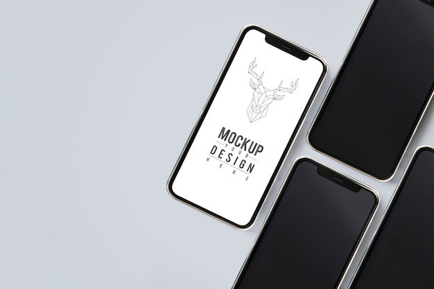 PSD premium mobile phone screen mockup template