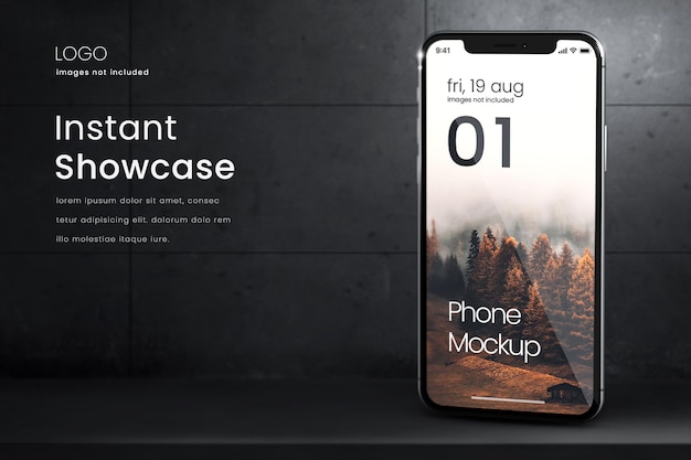 Modello di mockup dello schermo del telefono cellulare premium