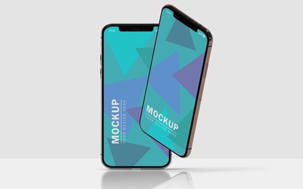 Mockup schermo premium per telefono cellulare