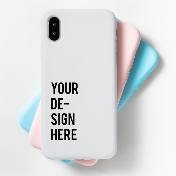 PSD premium mockupsjabloon voor mobiele telefoon