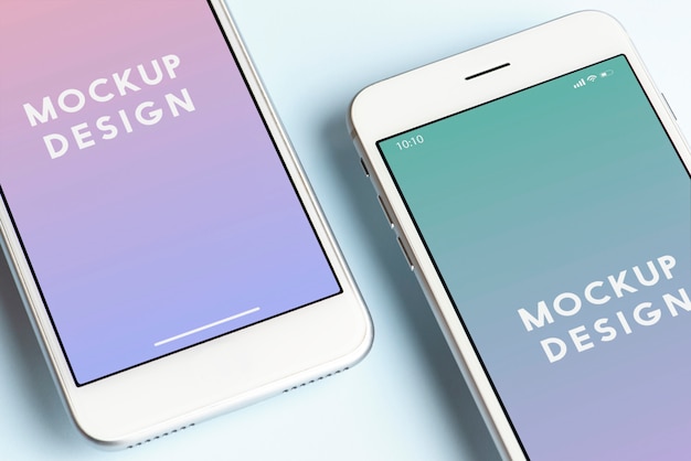 Premium mockupsjabloon voor mobiele telefoon