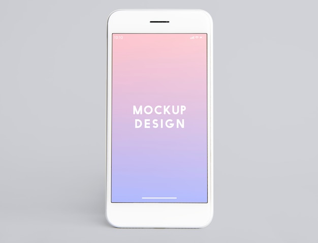 Premium mockupsjabloon voor mobiele telefoon