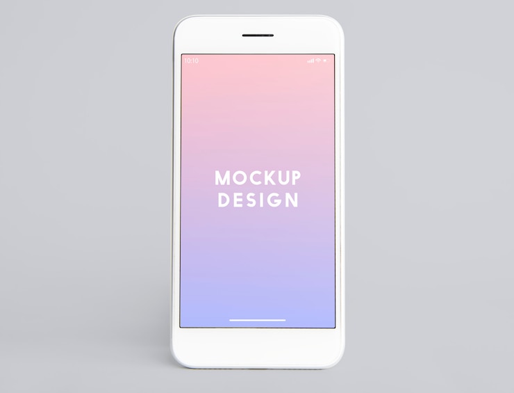 PSD premium mockupsjabloon voor mobiele telefoon