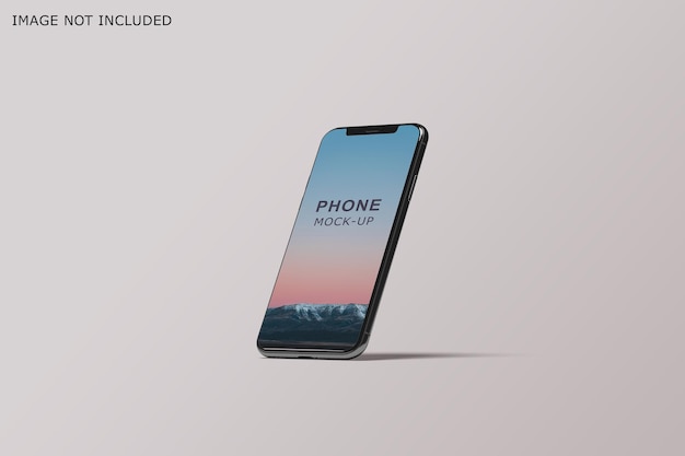 PSD premium mockupsjabloon voor mobiele telefoon