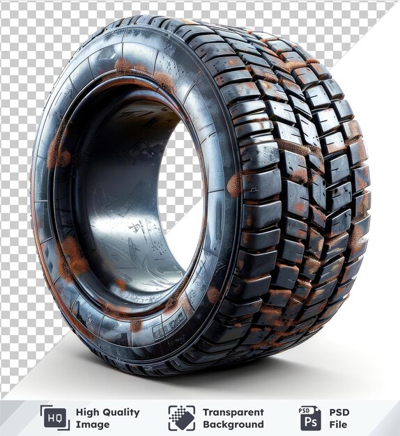 PSD 투명한 배경에 고급 자동차 타이어를 분리하여 이미지에서 다른 물체가 검출되지 않습니다.
