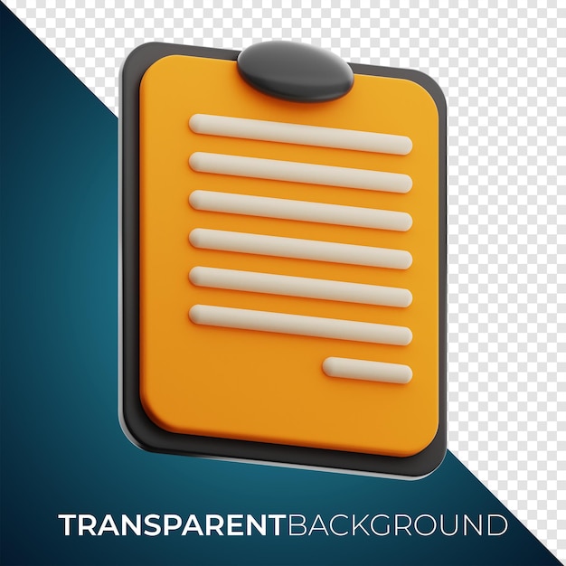 Premium Office paper document icon 3d rendering on isolated background PNG