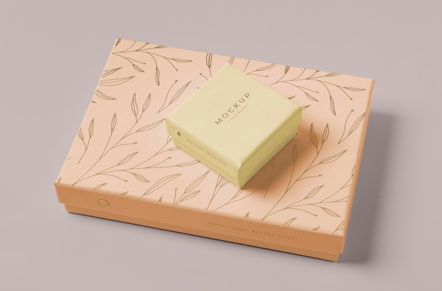 Premium packaging mock-up arrangement