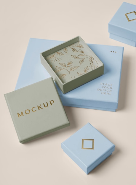 PSD premium packaging mock-up arrangement