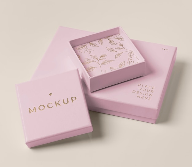 PSD premium packaging mock-up arrangement