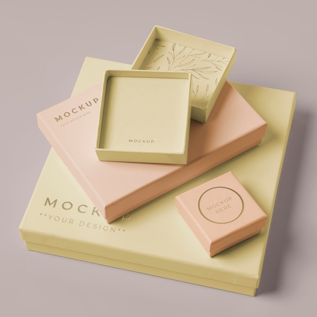 Assortimento di mock-up di packaging premium