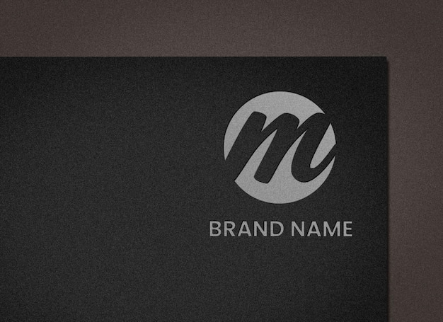 Mockup di design del logo in carta premium