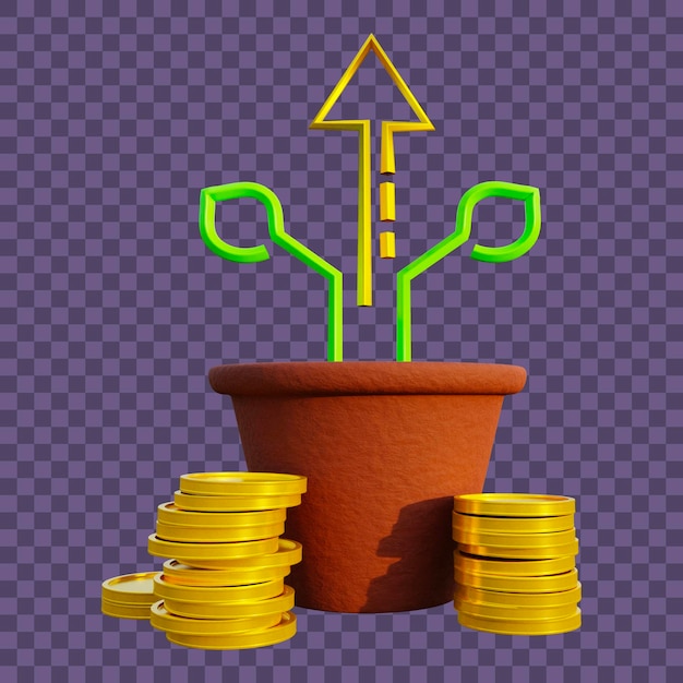 PSD premium passive income generator een 3d-pictogram van financieel passief inkomen 3d illustratie pictogram rijkdom