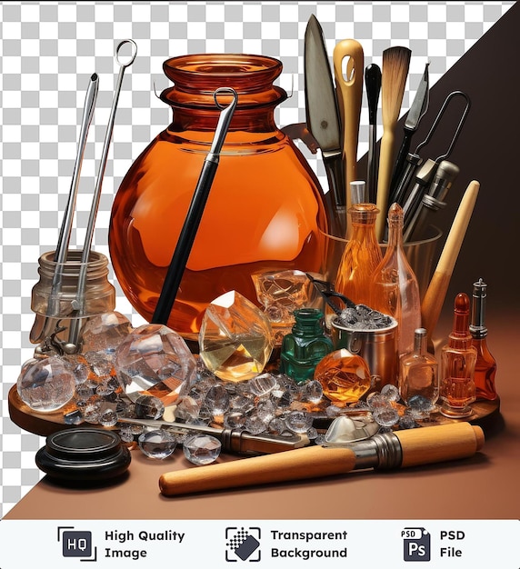 PSD 현실적인 사진 glassblower_s 도구의 프리미엄 사진