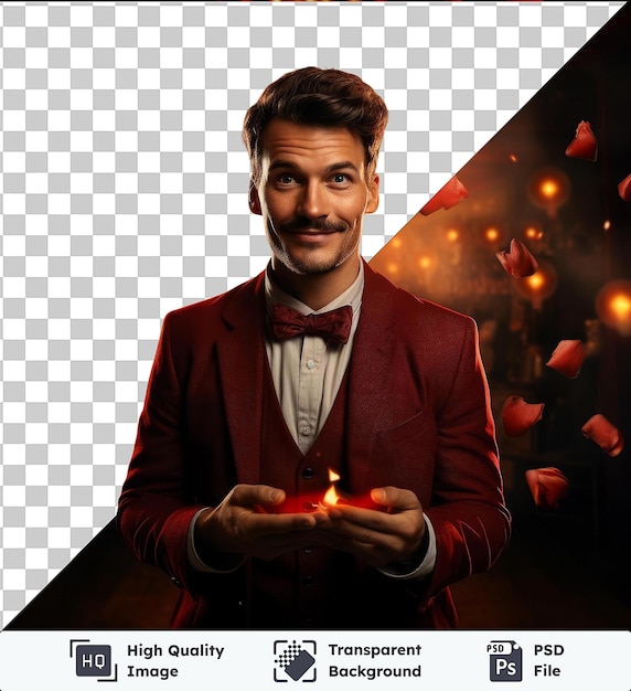 PSD premium picture of realistic photographic magician_s magic show