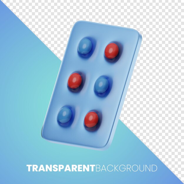 Premium Pill Health Medical icon 3d rendering PNG transparent background