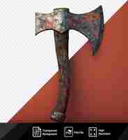 PSD premium of prehistoric iron ax ancient people used as a hammer png
