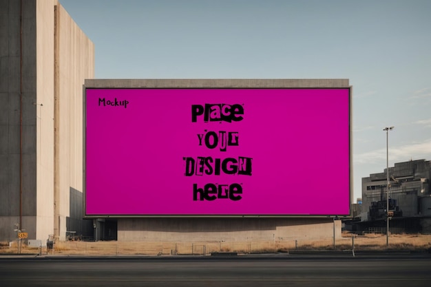 Premium psd billboard mockup with old building