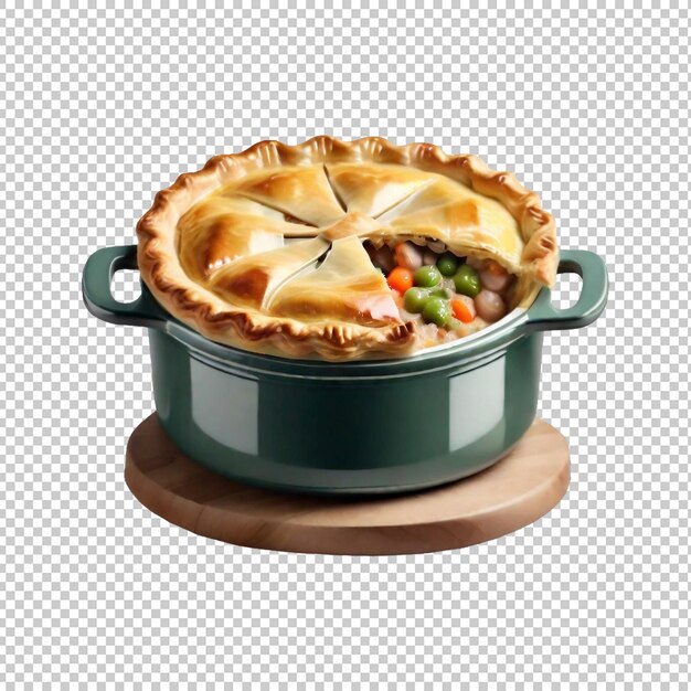 PSD premium psd delicious pot pie savory isolated on transparent background