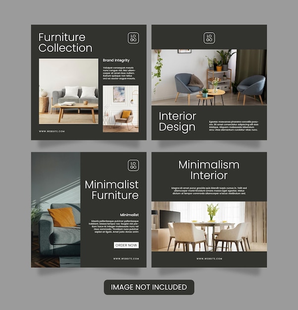 PSD premium psd furniture interior social media post