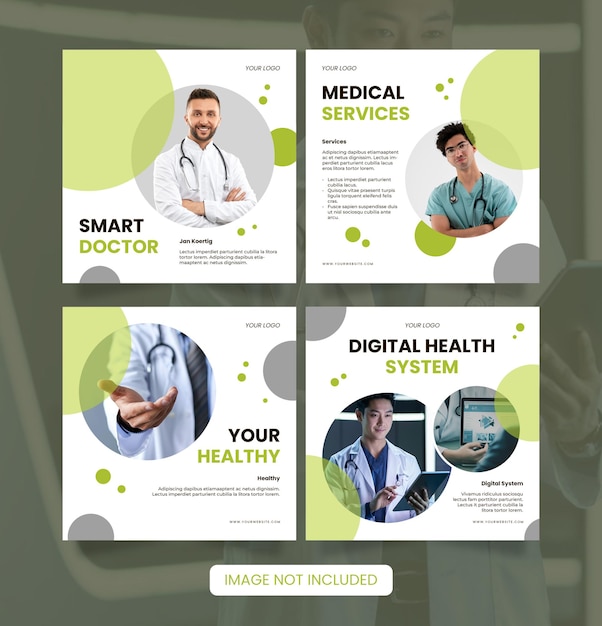 premium psd medical with doctor social media post template