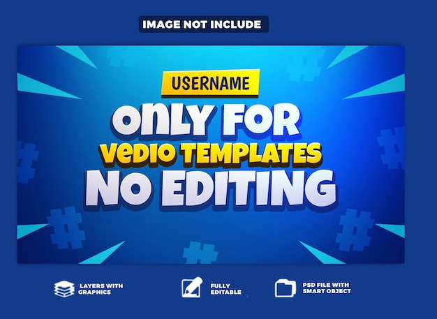 Premium PSD New Gaming Modern video game youtube Channel Thumbnail and web banner template