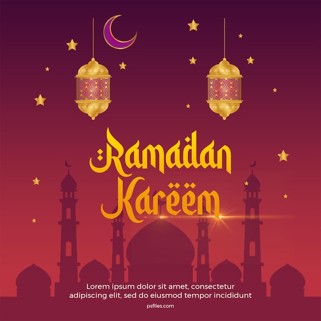 Premium PSD Ramadan Kareem viering 2025