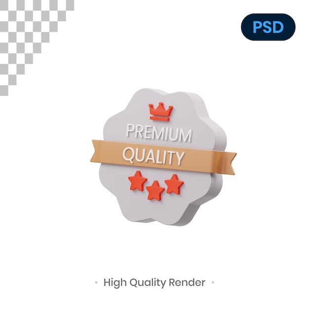 PSD 3d значок премиум качества premium psd