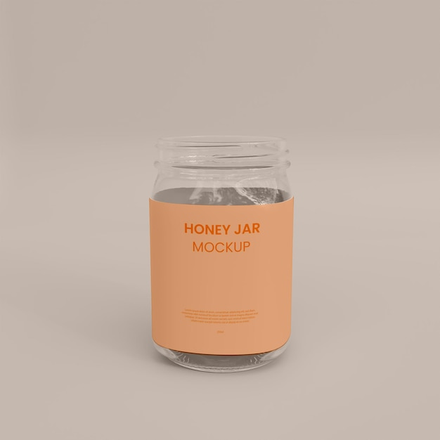 PSD premium quality 3d jar bottle mockup