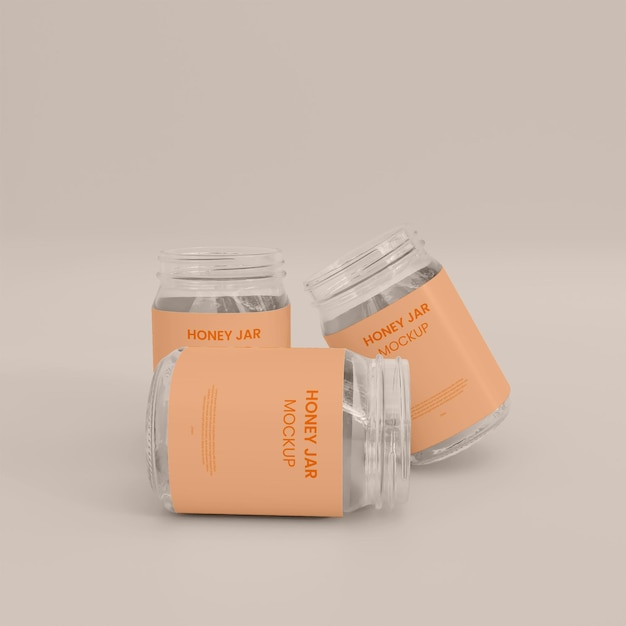 PSD premium quality 3d jar bottle mockup