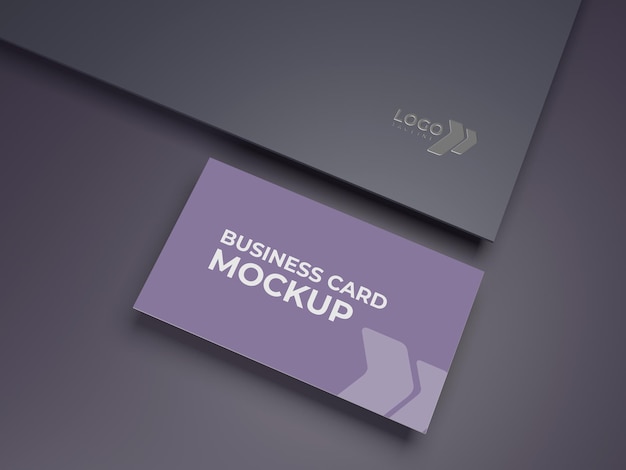 Premium quality business card and logo mockup design