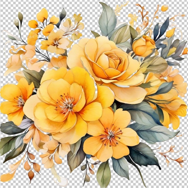 Qualità premium acquarello design di bouquet di fiori floreali
