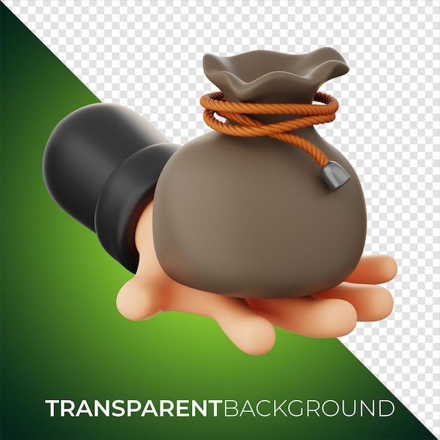 Premium ramadan charity icon 3d rendering on isolated background