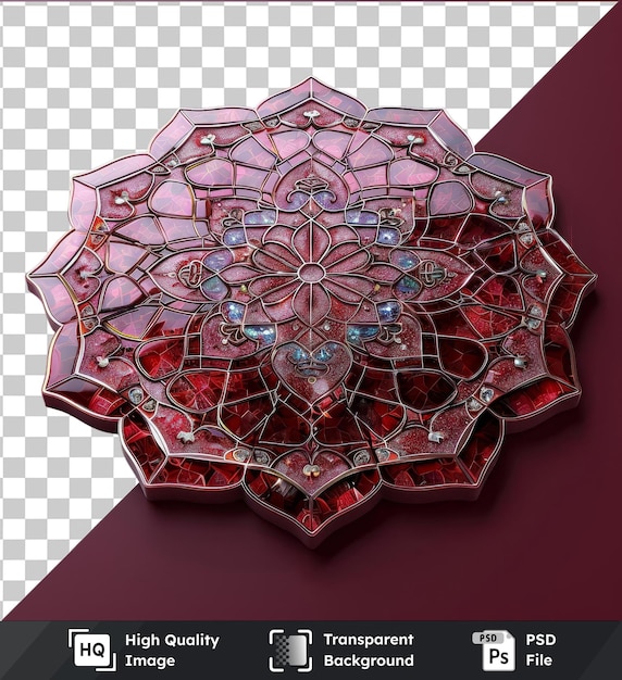 PSD premium ramadan themed puzzle in the shape of a mandala