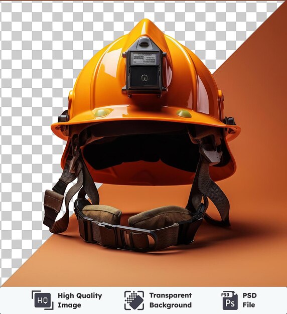 PSD premium of realistic photographic firefighter_s helmet