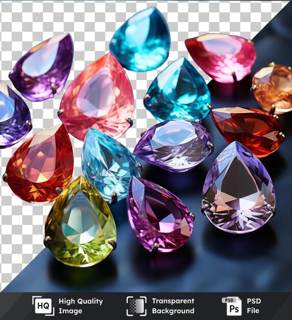 PSD premium of realistic photographic jewelry maker_s gemstones