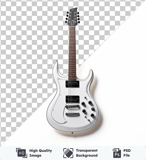 PSD premium realistycznej fotograficznej gitary gitarzysty elektrycznej