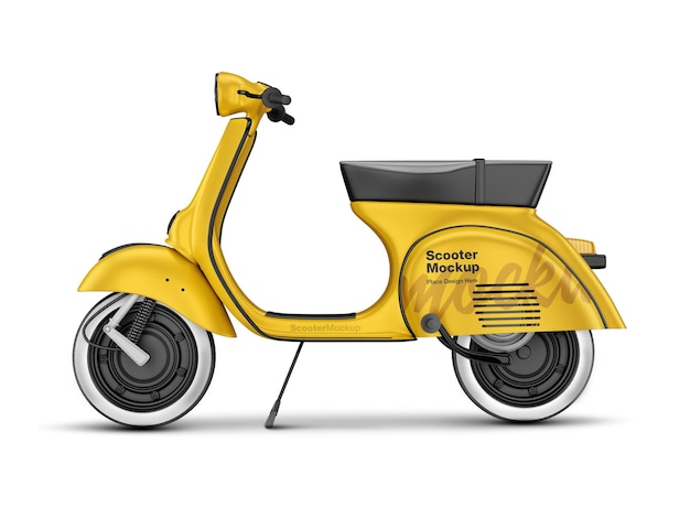 PSD premium scooter mockup side view