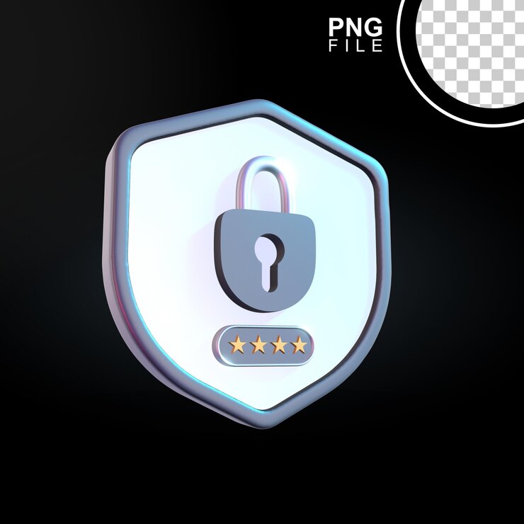 PSD premium security 3d icon design