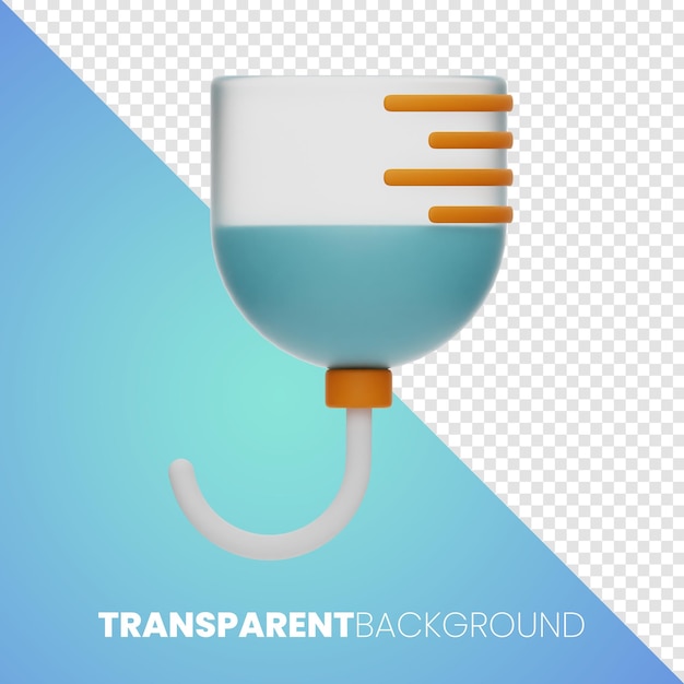 Premium serum gezondheid medisch pictogram 3d-rendering png transparante achtergrond