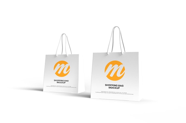 PSD premium shopping bag or paper bag mockup design