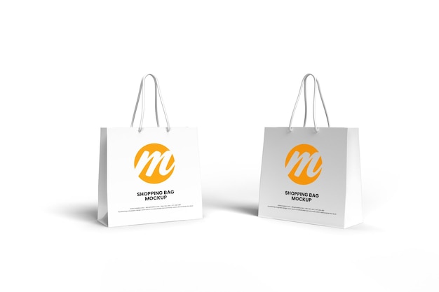 PSD premium shopping bag or paper bag mockup design