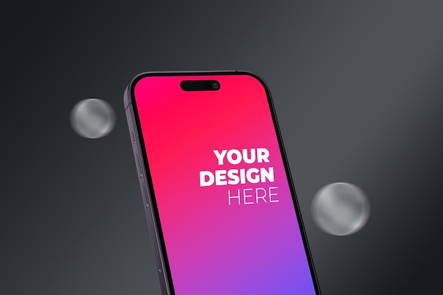 Premium Smartphone Mockup PSD-sjabloon voor smartphones