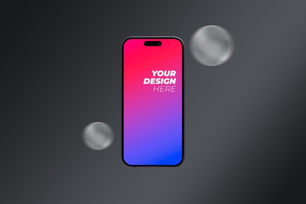 Premium smartphone-mockup psd-sjabloon