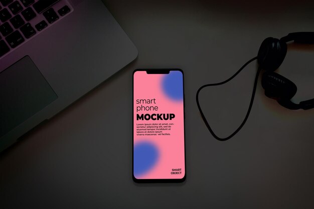 Premium smartphone mockup smart object psd