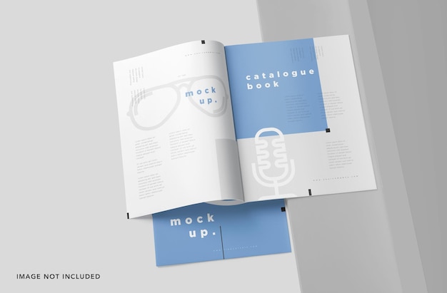 Premium soft back book pages mockup