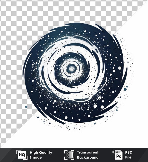 PSD premium spiraalstelsel vector symbool kosmisch wit een spiraalstelsel in het midden van een geïsoleerde achtergrond royalty gratis illustratie