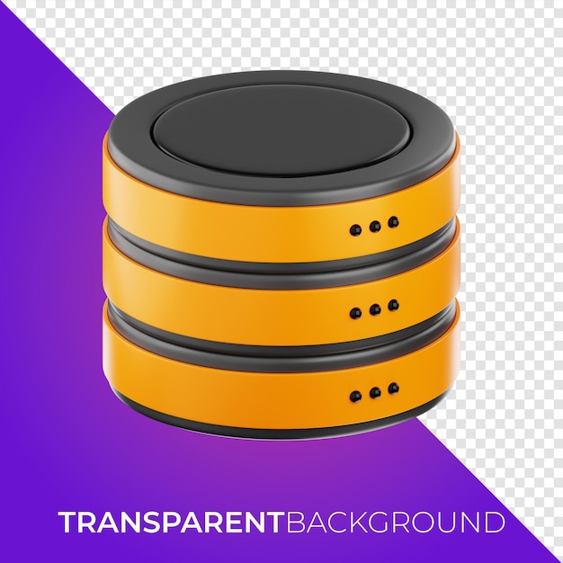 PSD プレミアム データベース サーバー アイコン 3d レンダリング