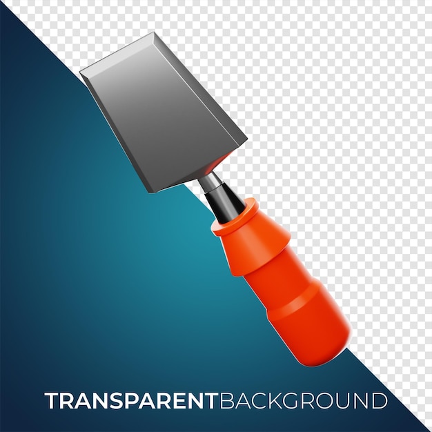 Premium tool houten beitel icon 3d rendering png